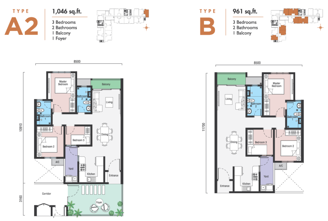 verandoresidencefloorplanTypeB New Launch Property Condo KL