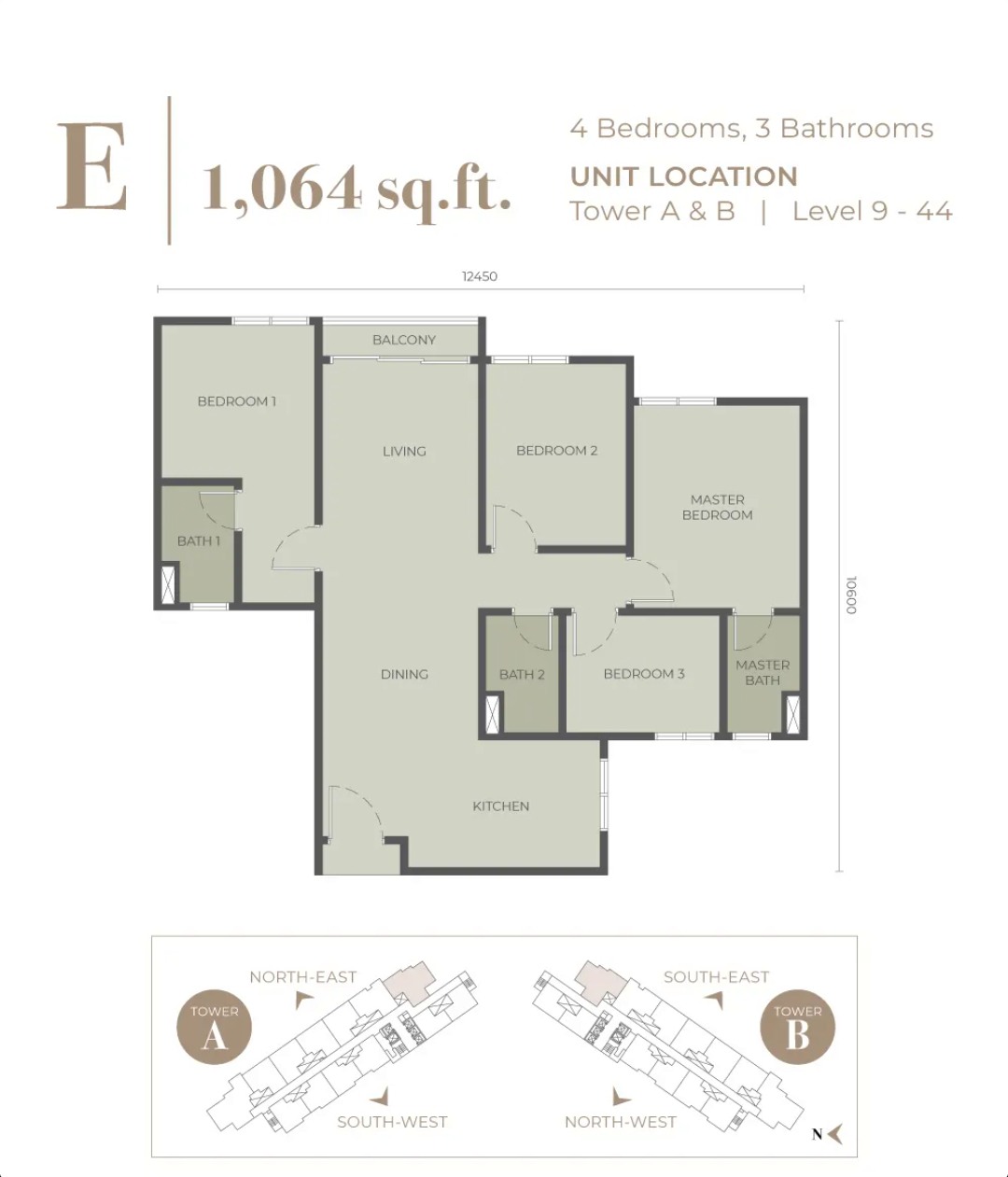 Mosaic-Residences-Unit-Floor-Plan-Type E | New Launch KL & PJ