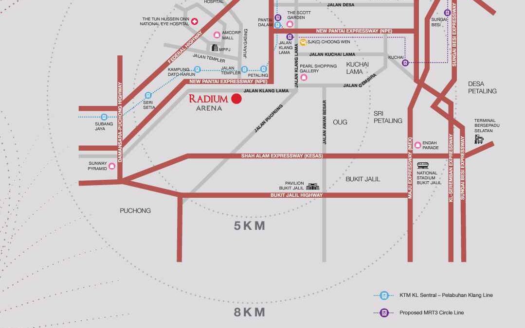 Radium-Arena-Location-Map | New Launch KL & PJ
